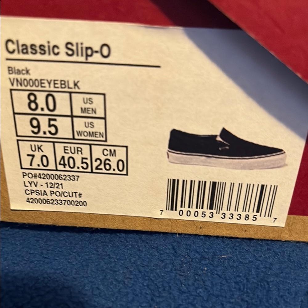 Vans Black Slip-On Loafers